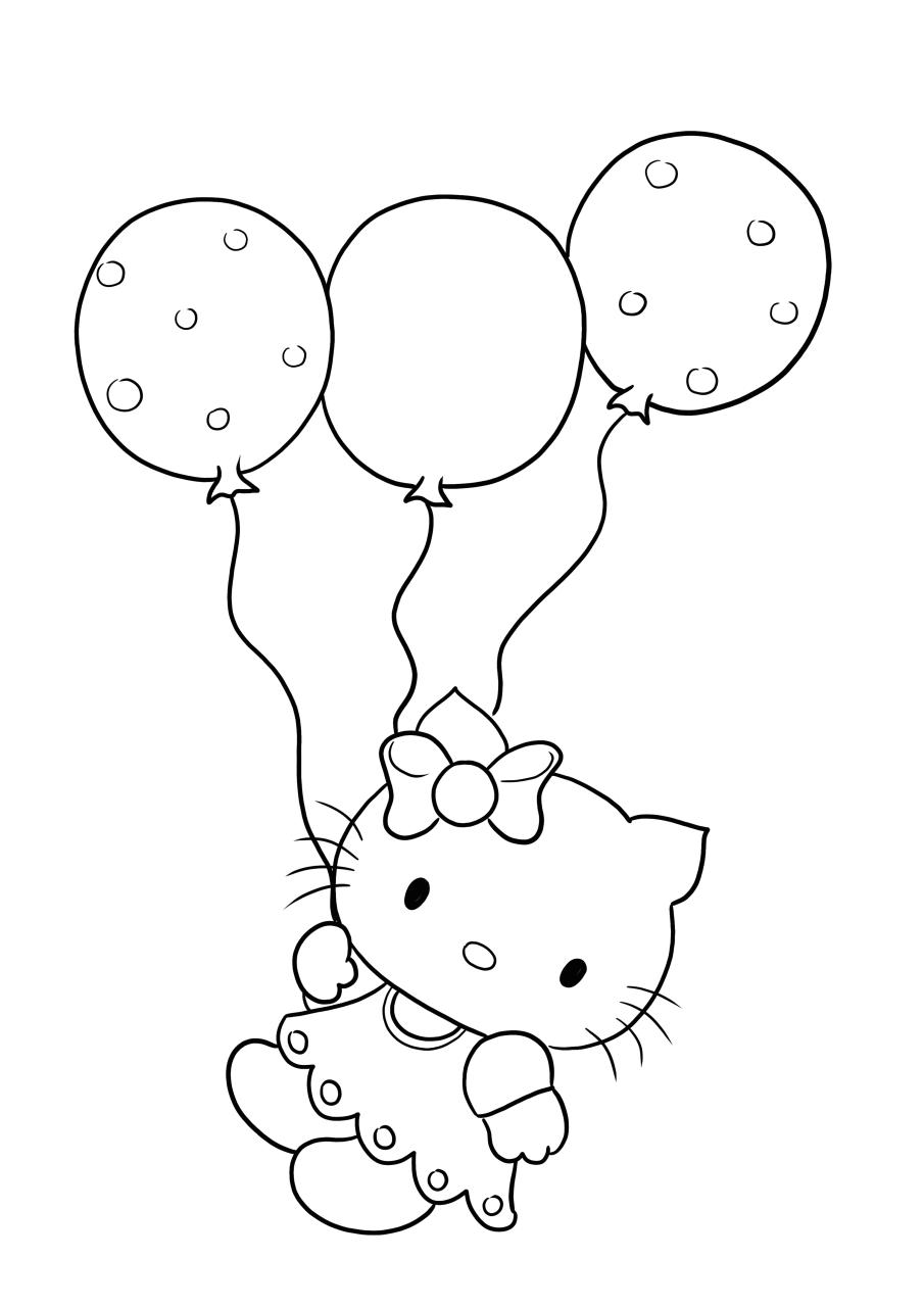 10 Hello Kitty Coloring Pages With Balloons: A Delightful Journey for Kids