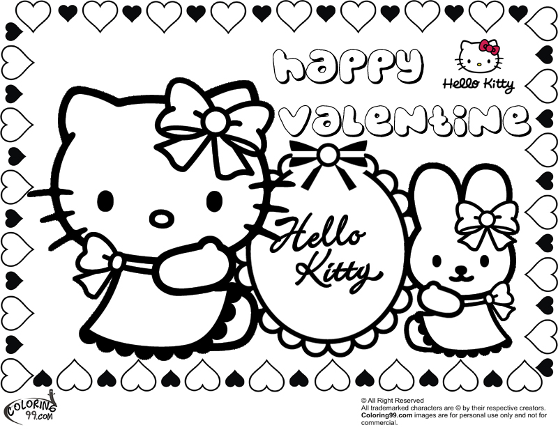 10 Adorable Valentine's Hello Kitty Coloring Pages for a Heartfelt Holiday