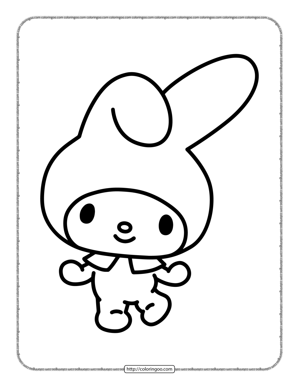 10 My Melody From Hello Kitty Coloring Pages to Unleash Your Creativity