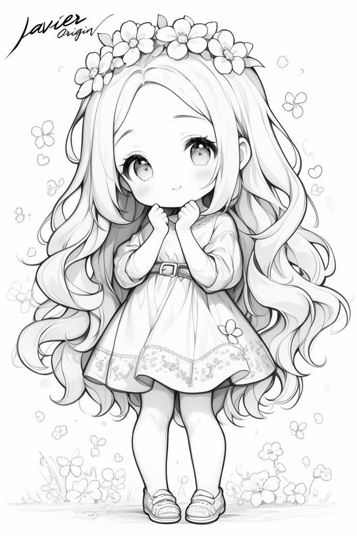 10+ Free Printable Cute Chibi Anime Coloring Pages for Girls