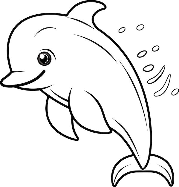 10+ Easy Dolphin Coloring Pages for Kids (PDF Printables)